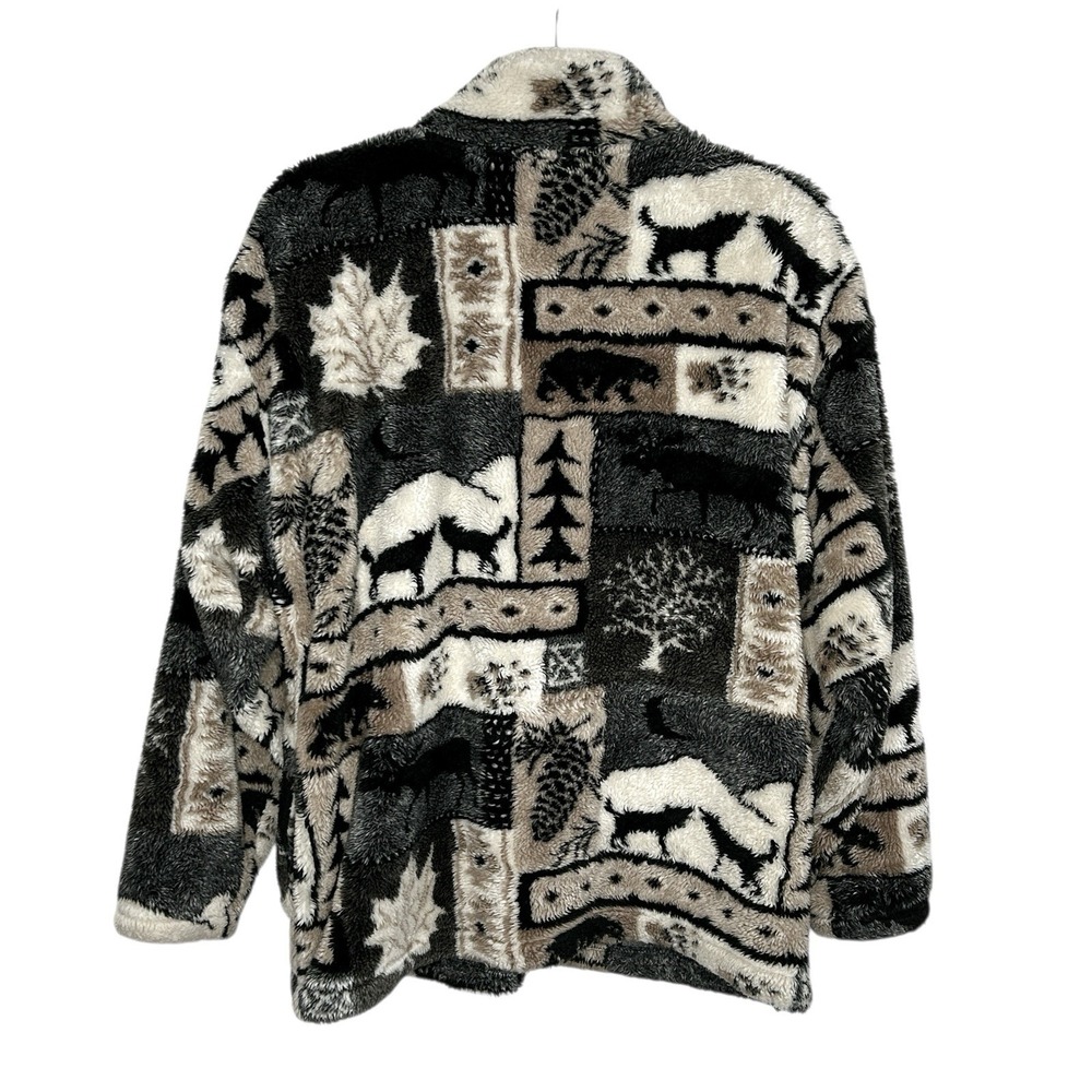 Men's Patterned Fleece Jacket - Picture 2 of 8